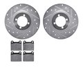 Dynamic Friction Co 7502-31000, Rotors-Drilled and Slotted-Silver with 5000 Advanced Brake Pads, Zinc Coated 7502-31000